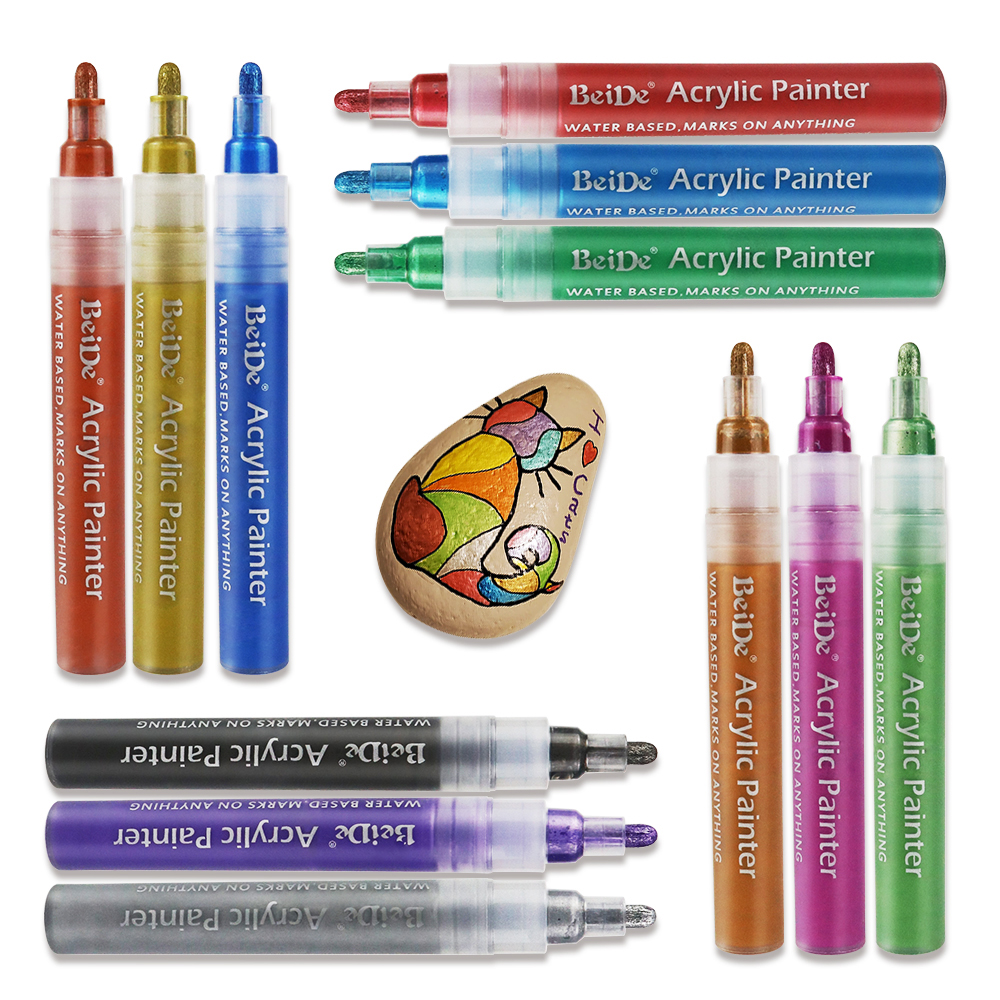 6MM Reversible Bullet & Chisel Acrylic Paint Pen