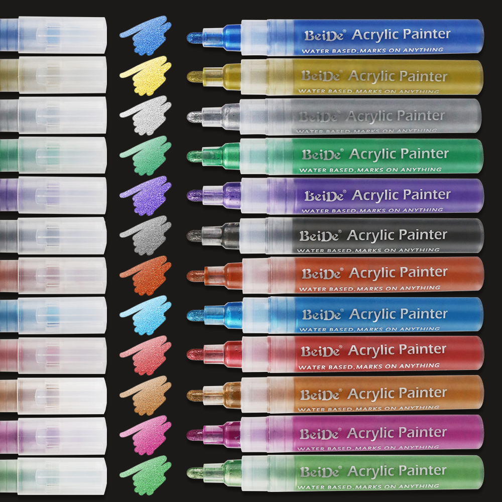 6MM Reversible Bullet & Chisel Acrylic Paint Pen